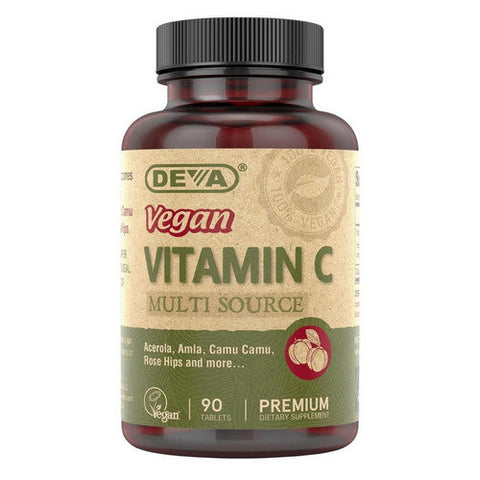 Deva Vegan Vitamins, Vegan Vitamin C Multi Source, 90 Tabs Deva Vegan Vitamins