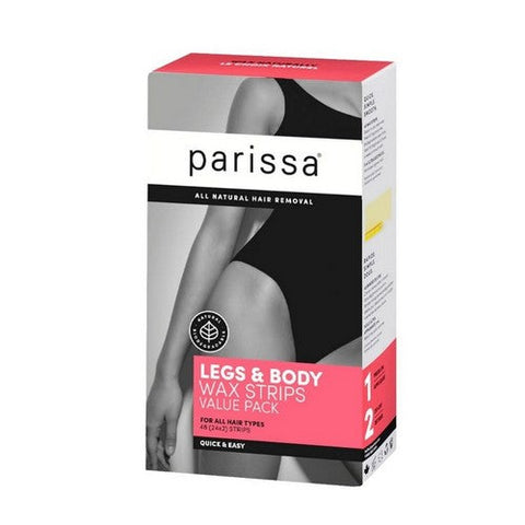 Parissa, Easy Legs And Body Wax Strips Value Pack, 48 Count Parissa