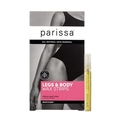 Parissa, Easy Legs And Body Wax Strips Value Pack, 24 Count Parissa