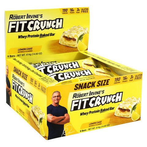 Fit Crunch Bars, Fit Crunch Bar Lemon Cake, 9 Count Fit Crunch Bars