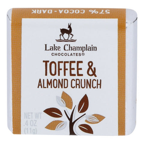 Lake Champlain, Organic Chocolate Squar Toffee & Almond Crunch, 0.4 Oz Lake Champlain