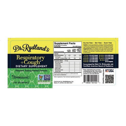 Dr. Rydland's, Kids Wellness Respiratory And Cough Herbal Formula Drops, 2 Oz Dr. Rydland's