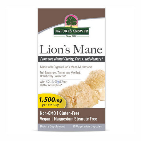 Nature's Answer, Lion's Mane, 1500 Mg, 90 Veg Caps Nature's Answer