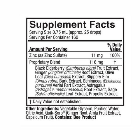 Nature's Answer, Ionic Zinc Immune With Black Elderberry, 4 Oz Nature's Answer