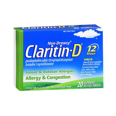 Claritin, 12 Hour Allergy and Congestion, 20 Tabs Claritin
