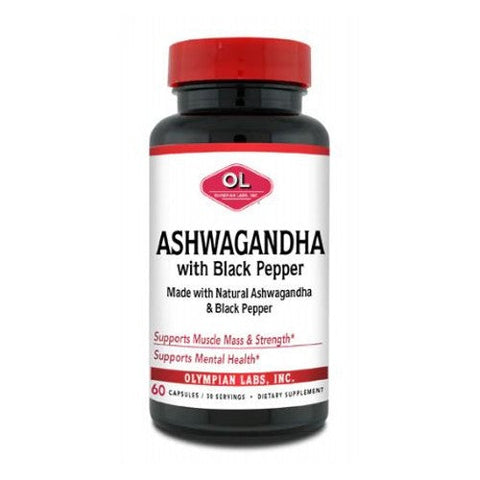 Olympian Labs, Ashwaghanda with Black Pepper, 60 Count Olympian Labs