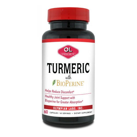 Olympian Labs, Turmeric with Bioperine, 60 Count Olympian Labs