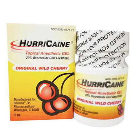 Beutlich Incorporated, HurriCaine Topical Anesthetic Gel, Original Wild Cherry 1 Oz Beutlich Incorporated
