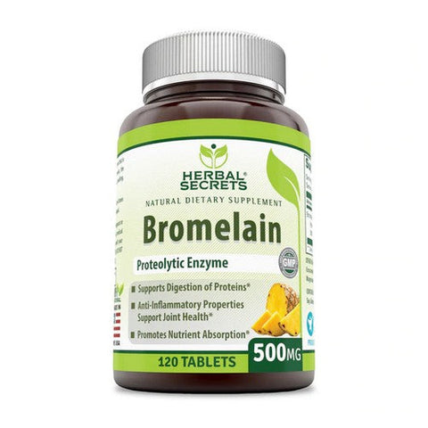Herbal Secrets, Herbal Secrets Bromelain, 500 mg, 120 Tabs Herbal Secrets