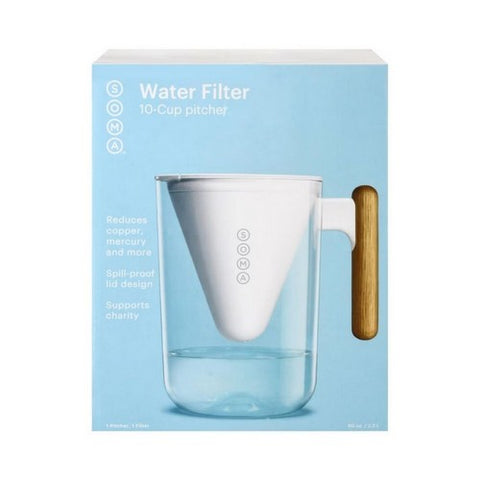 Soma, 10 Cup Water Filter Pitcher, 80 Oz