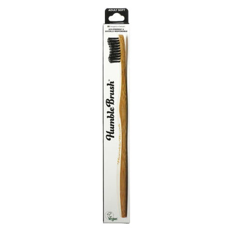 The Humble Co, Adult Bamboo Toothbrush Black Soft, 1 Count The Humble Co