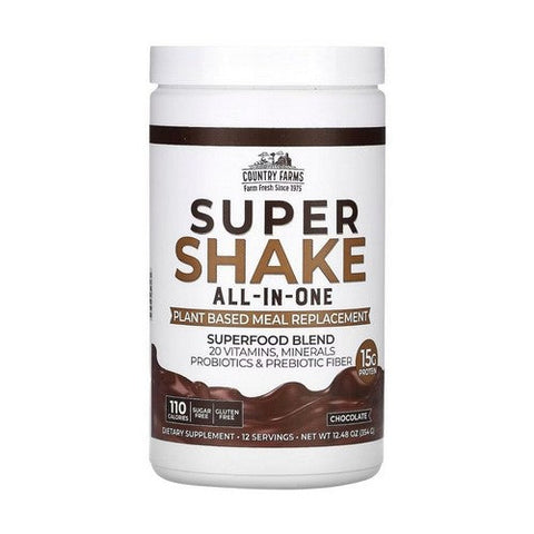 Country Farms, Super Shake Chocolate, 12.4 Oz Country Farms