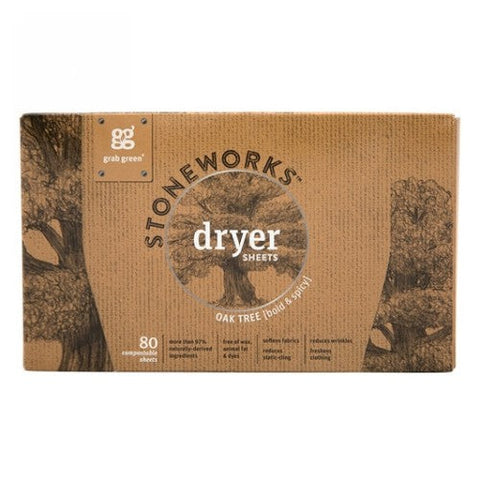 Grab Green, Stoneworks Dryer Sheets Oak Tree, 80 Count Grab Green