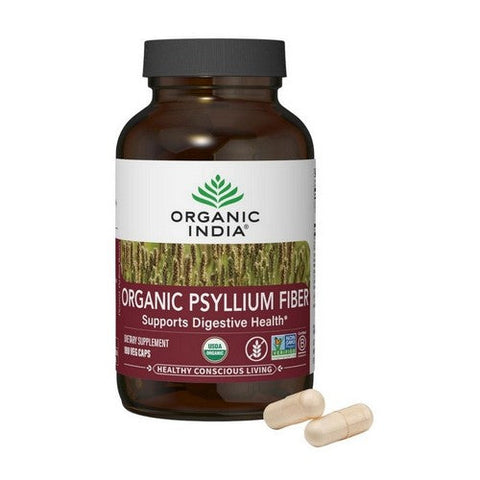 Organic India, Organic Psyllium Fiber, 180 Veg Caps Organic India