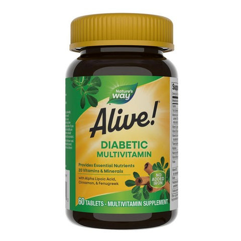 Alive! Diabetic Multivitamin 60 Tabs by Nature's Way