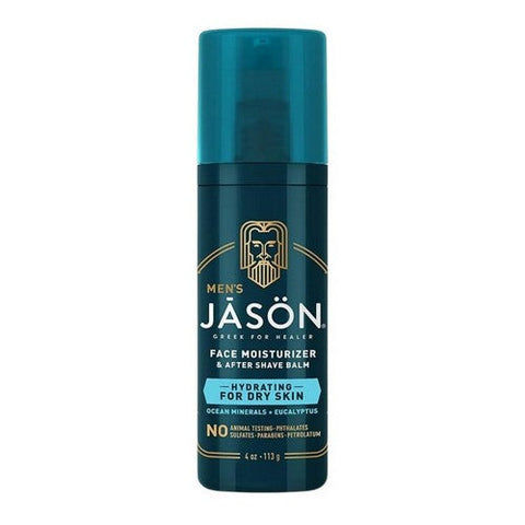 Jason Natural Products, Men'S Face Moisturizer After Shave Balm Hydrating For Dry Skin, 4 oz Jason Natural Products