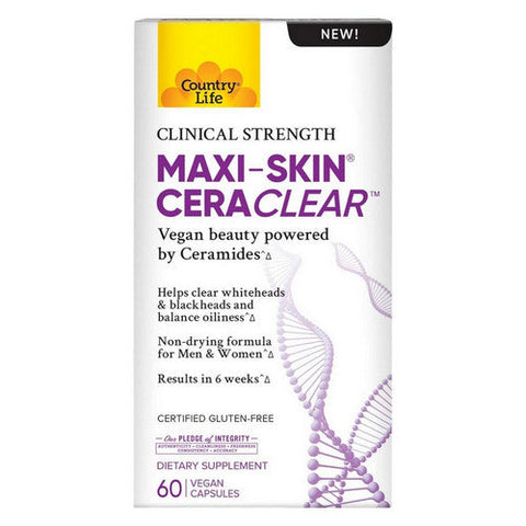Country Life, Maxi-Skin Cera Clear, 60 Vegan Capsules Country Life