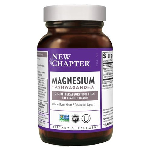 New Chapter, Magnesium + Ashwagandha, 60 Tabs New Chapter