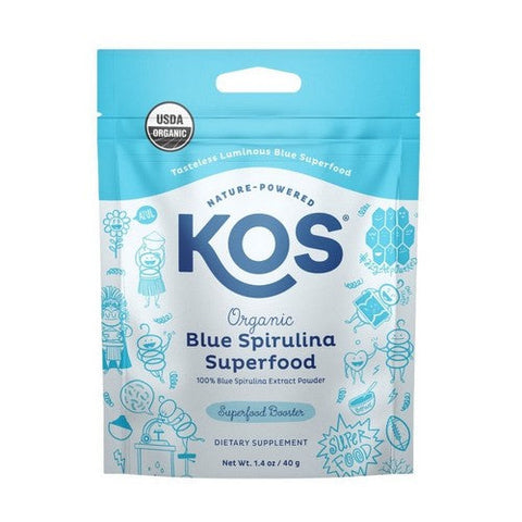 Kos, Organic Blue Spirulina Superfood, 1.4 Oz Kos
