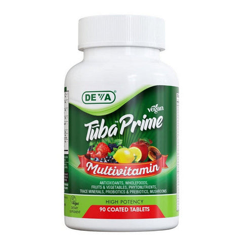 Deva Vegan Vitamins, Tuba Prime Vegan Multivitamin, 90 Coated Tabs Deva Vegan Vitamins