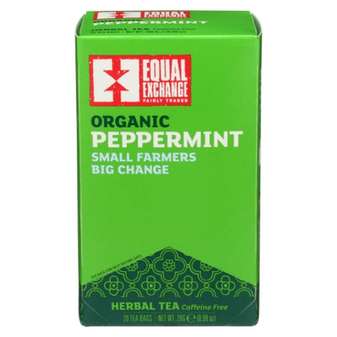 Equal Exchange, Organic Caffeine Free Peppermint Tea, 20 Bags (Case of 6) Equal Exchange