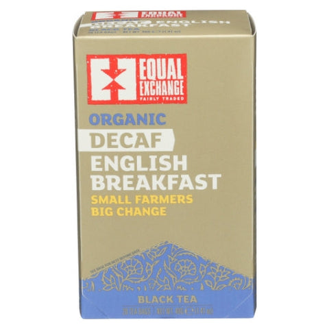 Equal Exchange, Organic Decaf English Breakfast Black Tea, 20 Bags (Case of 6) Equal Exchange