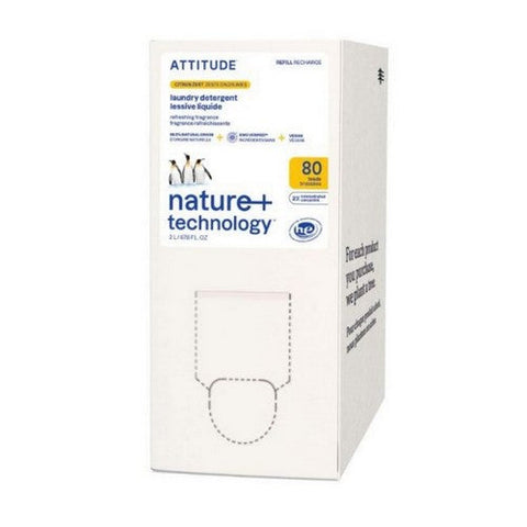 Attitude, Nature Plus Laundry Detergent Citrus Zest, 67.63 Oz Attitude