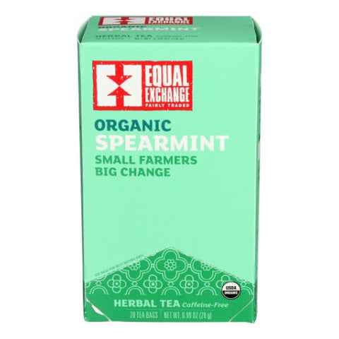 Equal Exchange, Organic Spearmint Herbal Tea, 20 Bags (Case of 6) Equal Exchange