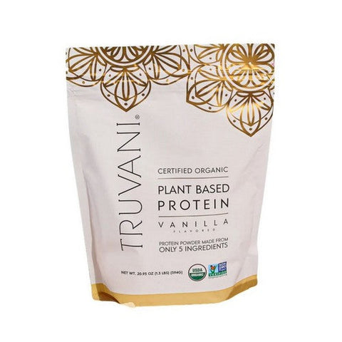 Truvani, Organic Vanilla Plant Based Protein Powder, 20.95 Oz