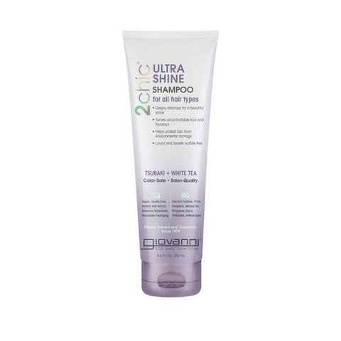 Giovanni Cosmetics, 2 Chic Ultra Shine Shampoo Tsubaki Seed Oil And White Tea, 8.5 Oz Giovanni Cosmetics