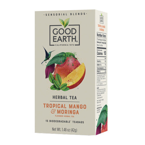 Good Earth Teas, Sensorials Moringa Mango, 15 Bags Good Earth Teas