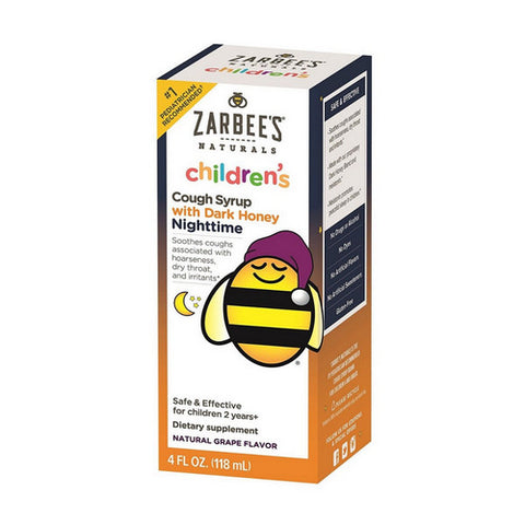 Zarbees, Children'S Cough Syrup With Dark Honey Night Time, 4 Oz Zarbees