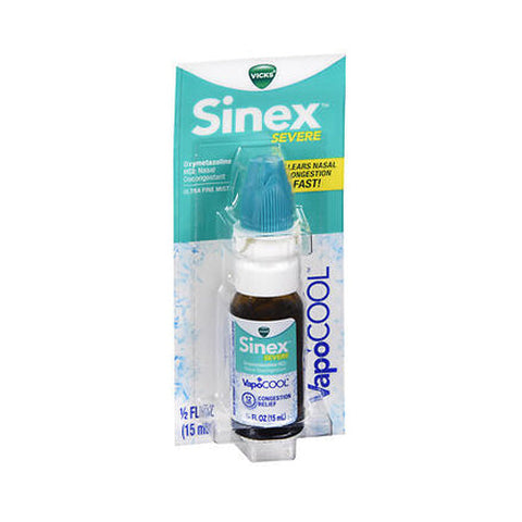 Vicks, Sinex Severe Oxymetazoline Hcl Nasal Decongestant Ultra Fine Mist Vapocool, 0.5 Oz Vicks