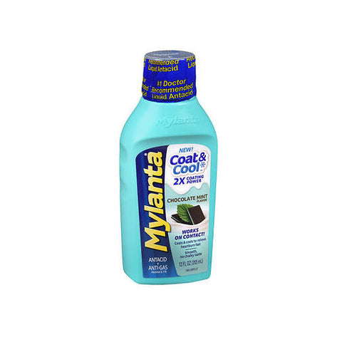 Mylanta, Antacid Plus Anti-Gas Liquid Mint Chocolate, 12 Oz Mylanta