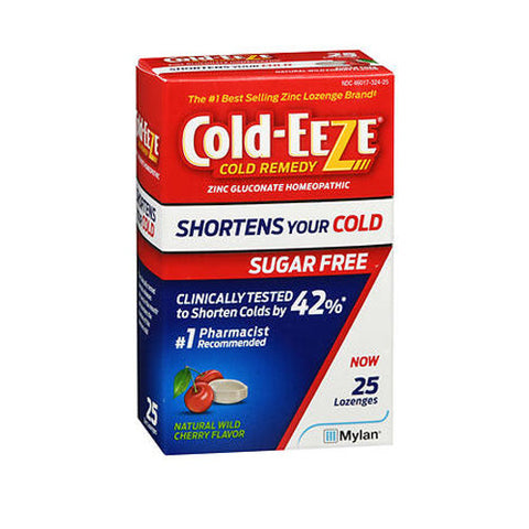 Cold-Eeze, Cold-Eeze Lozenges Sugar Free Natural Wild Cherry Flavor, 25 Lozenges Cold-Eeze