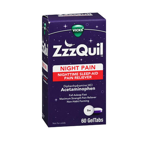 Vicks, Zzzquil Night Pain Geltabs, 60 Caps Vicks