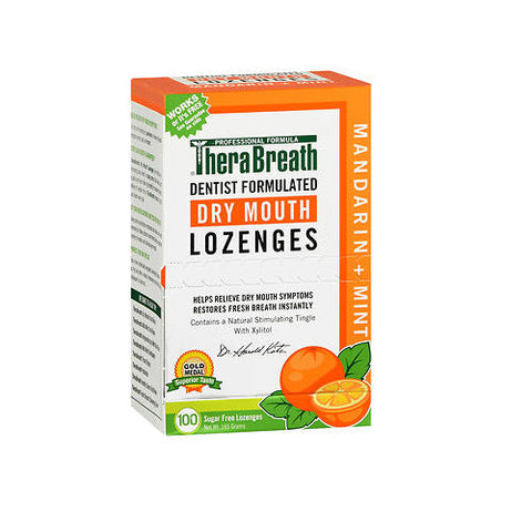 Therabreath, Dry Mouth Lozenges Mandarin + Mint, 100 Count Therabreath
