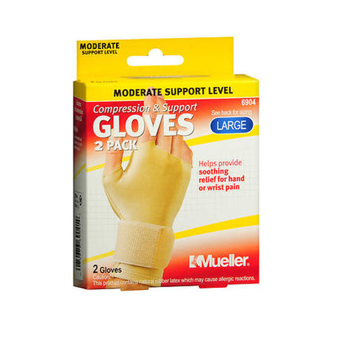 Mueller, Compression & Support Gloves Large, 1 Count Mueller