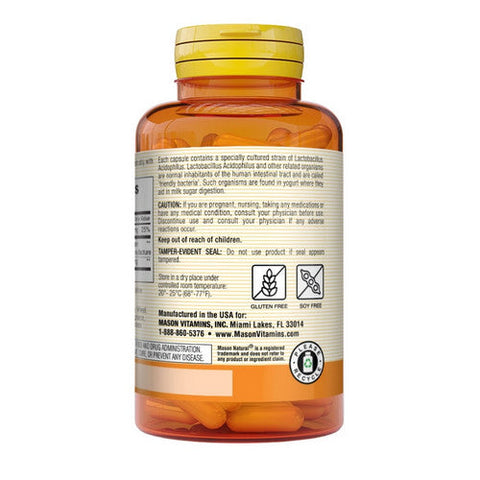 Mason, Probiotic Acidophilus With Pectin, 100 Caps Mason