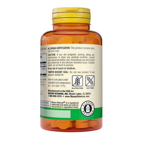 Mason, Vitamin D3 Chewables Peach & Vanilla, 25 Mcg, 50 Tabs Mason