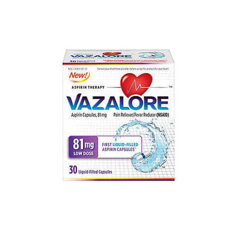 Vazalore, Aspirin  Liquid & Filled, 81 mg, 30 Caps Vazalore