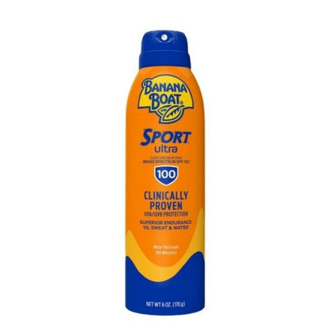 Banana Boat, Ultra Sport Clear Sunscreen Spray SPF 100, 6 Oz Banana Boat