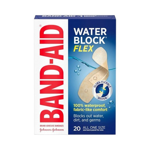 Band-Aid, Water Block Flex All One Size Adhesive Bandages, 20 Count Band-Aid