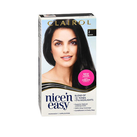 Clairol Nice N Easy, Nice 'N Easy Permanent Hair Color 2 Black, 1 Count Clairol Nice N Easy