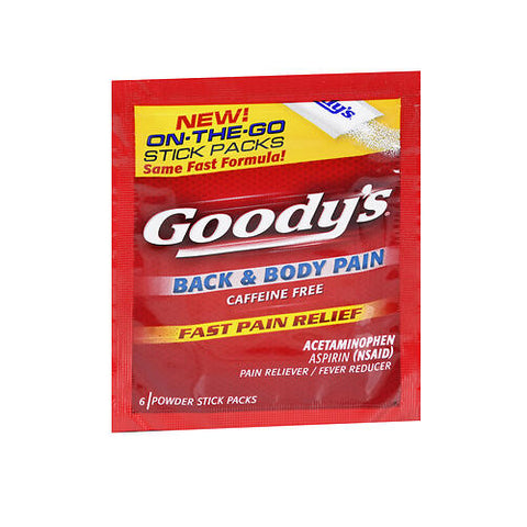 Back & Body Pain Caffeine Free 6 Count by Goody's