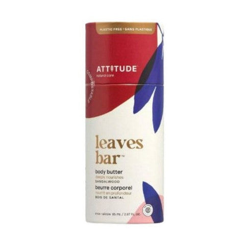 Attitude, Leaves Bar Body Butter Sandalwood, 3 Oz Attitude