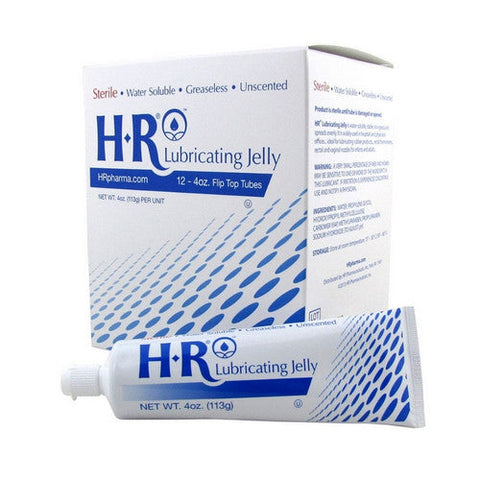 HR Pharmaceuticals, HR Lubricating Jelly, 4 Oz Box Of 12 HR Pharmaceuticals