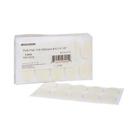 McKesson, Protective Pad Size 101-Regular Adhesive Foot 30130, Pack Of 100 McKesson