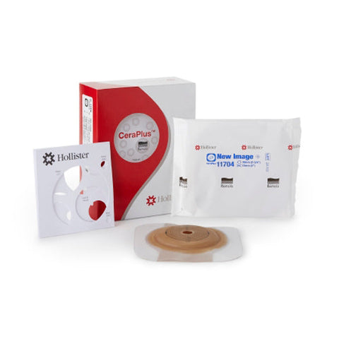 SteadMed, Hollister CeraPlus Skin Barrier Soft Convex Extended Wear Tape Borders 2-3/4" Flange Beige, Box Of 5 SteadMed