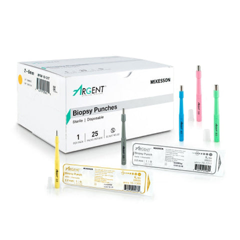 McKesson, Argent Disposable Biopsy Punches 2.0 - 6.0 mm, Box Of 25 McKesson